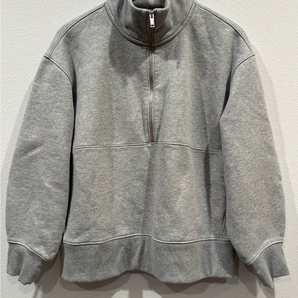 Everlane Luxe Half Zip Sweatshirt Sz. Large - Picture 6 of 8